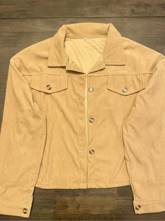 Jackets & Blazers - Corduroy Button-Front Jacket in Tan